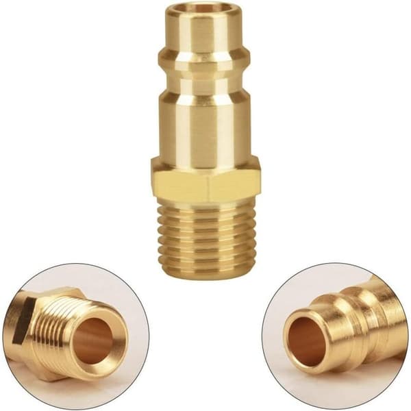 Trykluftkobling 4 stk. med udvendigt gevind 3/8\" han messing 3/8 tommer koblingsprop koblingsprop slangeforbindelse ventilforbindelse gevindprop
