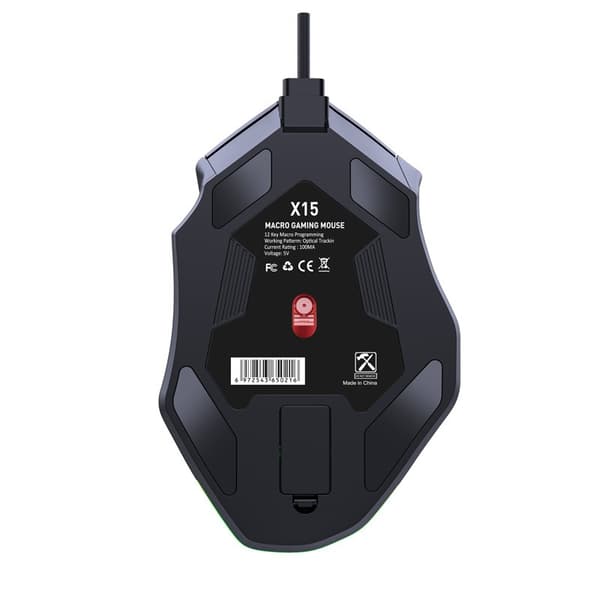 RGB Gaming Mouse with Cable, 12800 DPI, 12 Buttons, Customizable RGB Lighting for PC Gaming