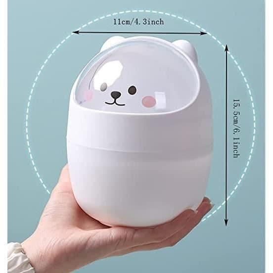 Desktop Trash Can, Portable Trash Can with Lid, Mini Plastic Trash Can for Table Use, for Sink, Dressing Table