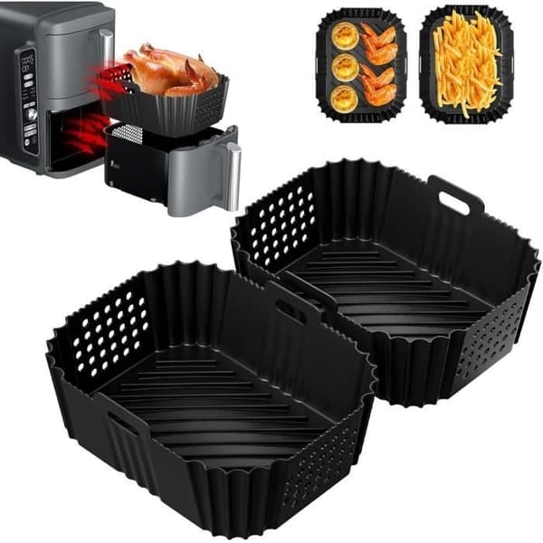 Silicone Mold - MARSEE - 2 pieces - 19x15x7 cm - Compatible with Ninja Double Stack XL - Non-stick