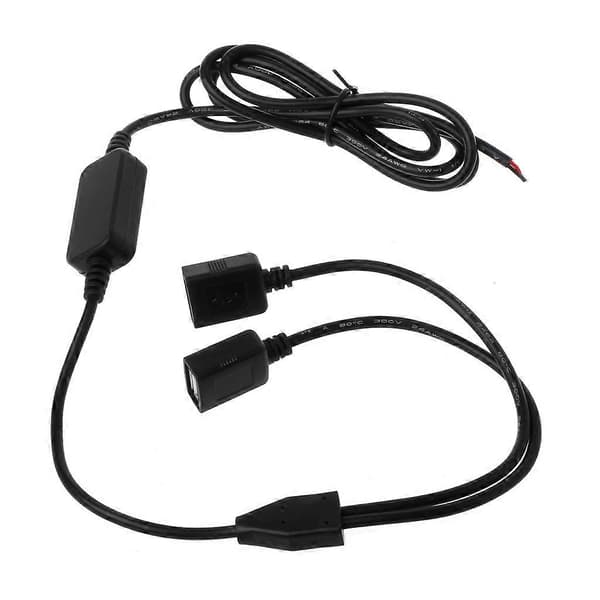 Billader Dobbelt USB Hun Stik 12V til 5V 3A for DC til for DC Strømforsyning Conv