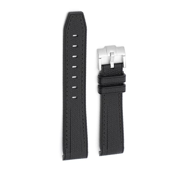 20 mm gummiklokkerem til Omega x Swatch Black