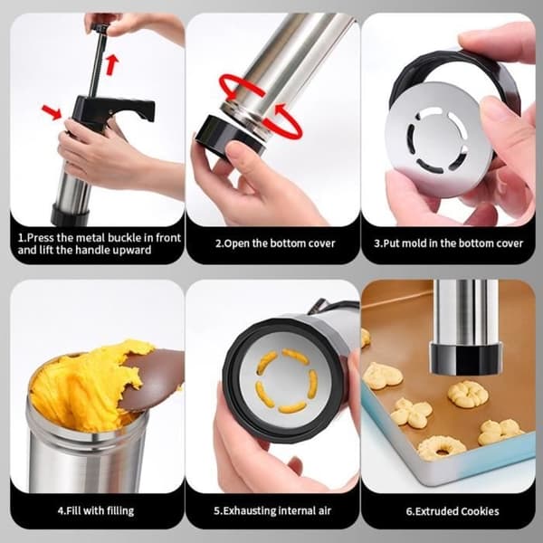 Cookie Press, Cookie Machine - Professional Cookie Maker, Decorating Tool