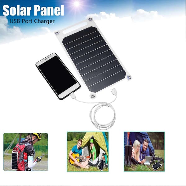 Mini solcellepanel slank lett solcelle USB batterilader bærbar solcelle batteriladere USB solcelle powerbank for telefon billader utendørs camping