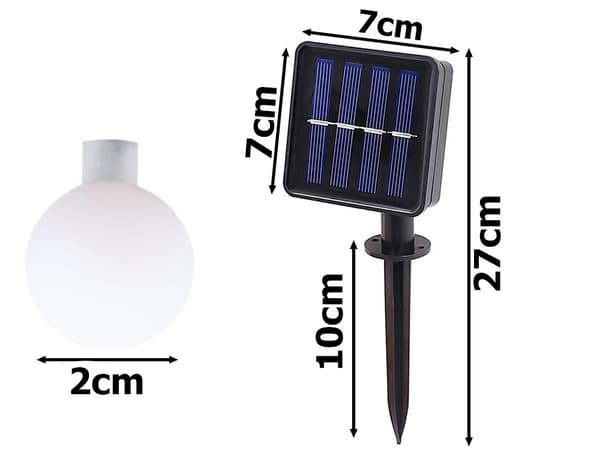LED-valosarja - Aurinkokenno - 20 LEDiä
