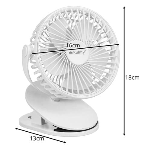 Trådløs Vifte med Klemme - 1200mAh