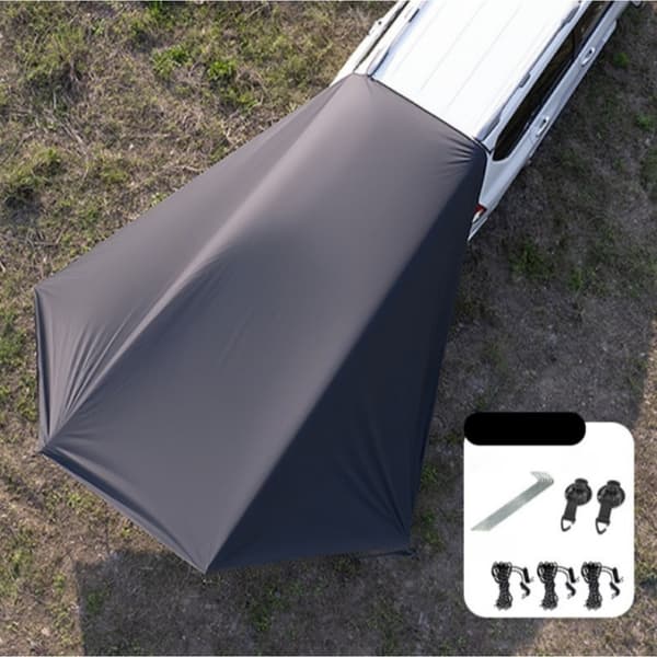 Portable SUV Car Tent for Tailgate - Camping Awning with Suction Cups & Ground Stakes, Compatible with SUV Models