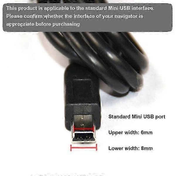 10 stk. universell billader med 2A MINI USB-hode og 3,5 M strømkabeltilbehør for bilelektronikk