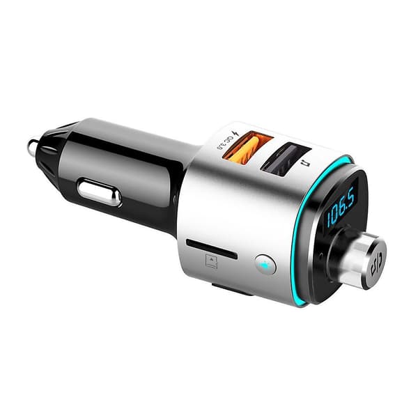 Multifunktionel Bluetooth 5.0 Håndfri FM-sender MP3-afspiller til bil