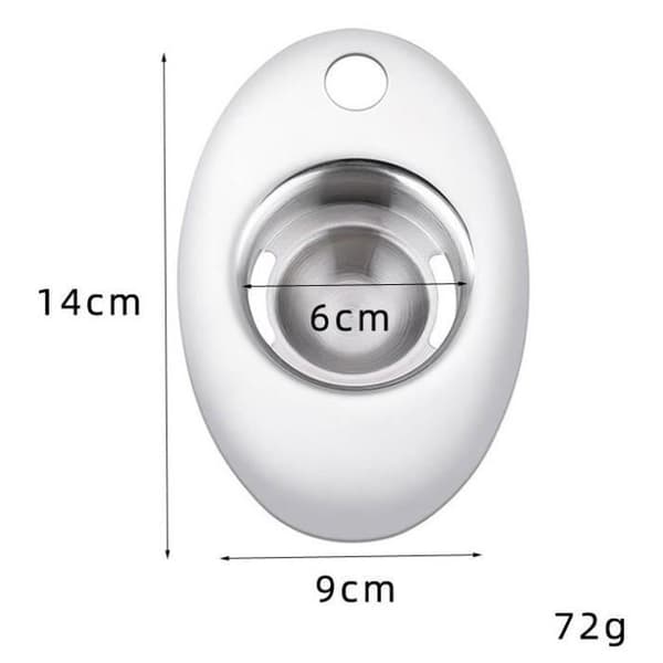 (Sølv) Eggeutskiller - Kjøkken - Rustfritt stål - 14 cm - Praktisk - Perfekt for baking