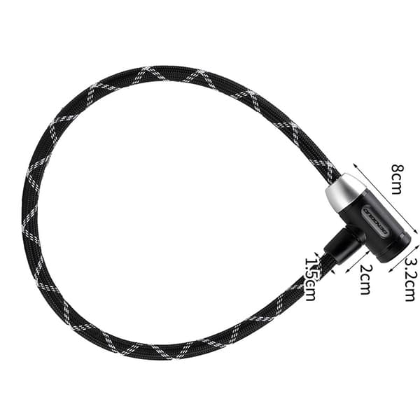 Anti-Theft Nylon Steel Cable Bicycle Lock - Portable Bike Security