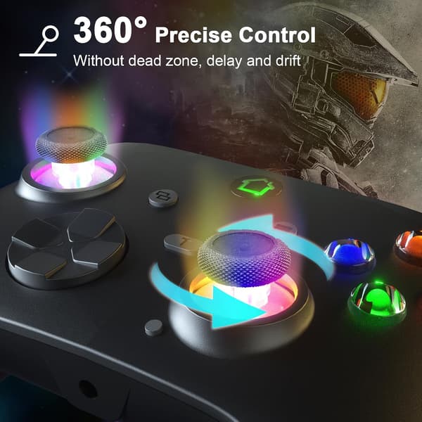 2025 Seneste Model Kablet Spilcontroller til X-BOX-1/One og PC, Understøtter RGB LED, Turbo, Programmerbar Knap, 3,5 mm Stik, Vibration, USB Ga
