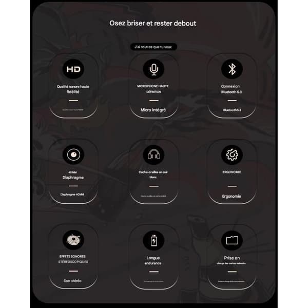Trådløse Bluetooth-hovedtelefoner med mikrofon, kraftfuld bas, ideelle til hjemmet, træning, iOS/Android/bærbar computer