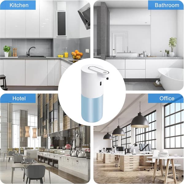 Automatisk sæbedispenser – 4-niveau sensorisk sæbedispenser. USB genopladelig. 400 ml vægmonteret