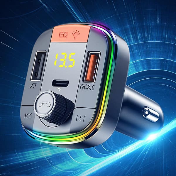 Bil MP3-spiller Bt Fm-sender Radiomottaker Pd/usb Billader