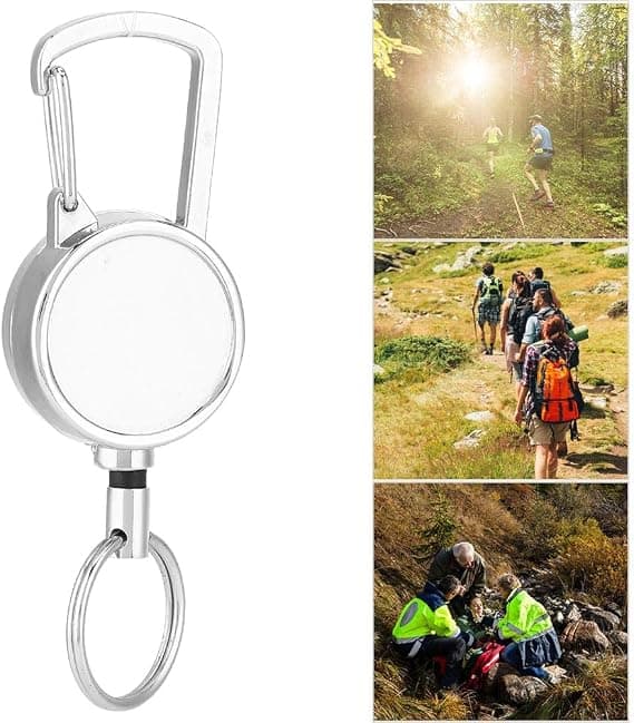 1 Piece Retractable Keychain Metal 2.5cm x 60cm Retractable