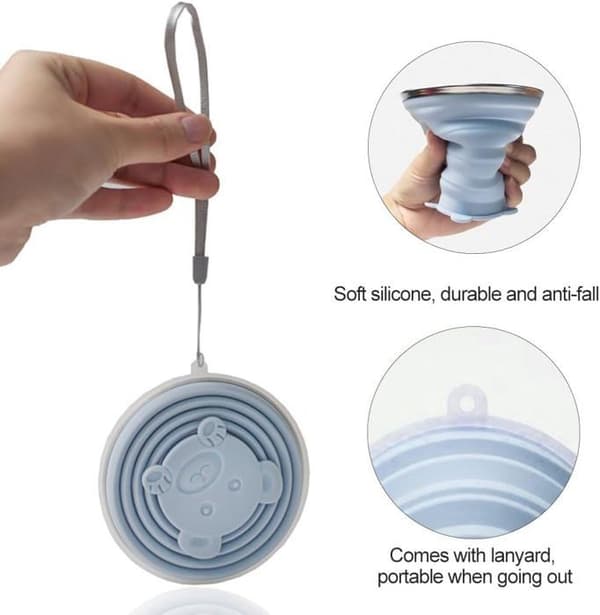 200 ml foldbare silikonekopper, foldbar rejsekop, let rejsekop, foldbare silikonekopper, kaffekop