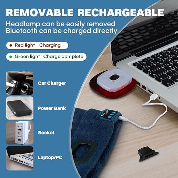 Bluetooth-pipo kuulokkeilla ja valolla - Kaiutin ja mikrofoni aikuisille [JSR]