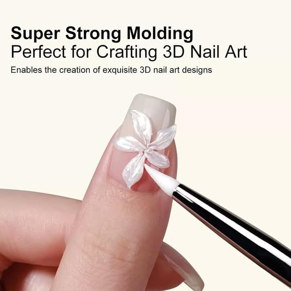 3D Nail - Sculpting Glue for Nail Art | Non-sticky Solid with Easy Application, Flexible Design, Quick Drying, Perfect for Home Salon B[YJD]