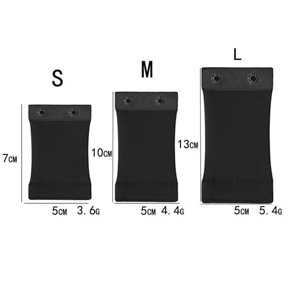 Shapewear Extender 2 Rows Hook Cotton Bodysuit Extension Snap Extender Black