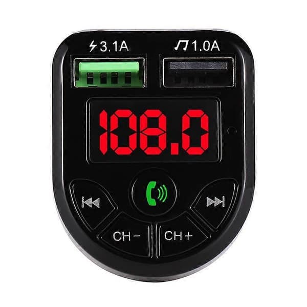 Ny LED FM-sändare Bluetooth 5.0 Bilkit Dubbel USB Billaddare 3.1A 1A 2 USB MP3 Musikspelare stöder TF/U-disk