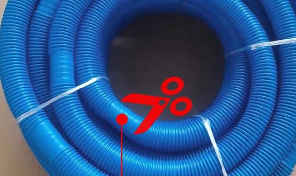 Kjøkkenvask Forlengelse Avfallsslange - 20m Kan kuttes til størrelse, 32mm diameter, Blå, 1 stk