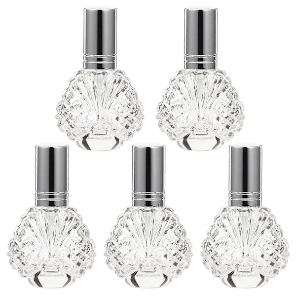 5 Påfyllbare Parfymeflasker med 15 ml Atomizer og Eteriske Oljer.