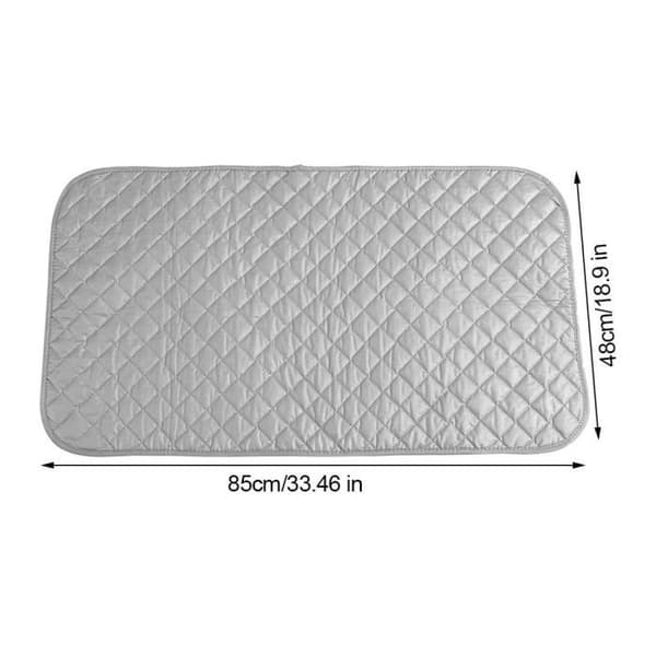 48*85cm Ironing Blanket Quilted Grey Laundry Ironing Mat Washing Machine Dryer Heat Resistant Thickened
