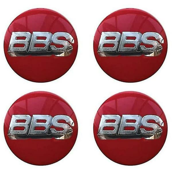BBS Hjulcentrummärken Emblem 4-pack 65mm BBS Bilkåpa Logotyp Badge Sticker Auto Hjulcentrummärke Nav Emblem
