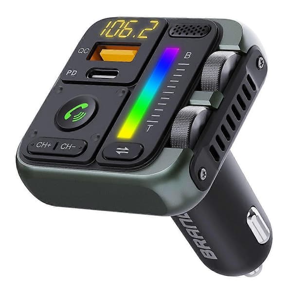 MT04 Bil Bluetooth Adapter FM Transmitter HiFi Musik MP3 Afspiller Type-C+USB Biloplader