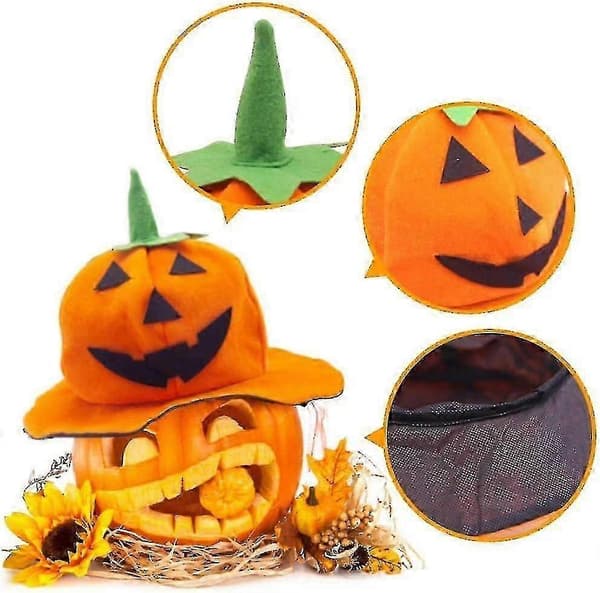Halloween Pumpa Hatt Jack-o'-lantern Hatt Halloween Hatt