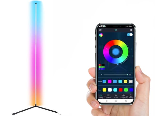 RGB gulvlampe - Hjørnebelysning til soveværelset