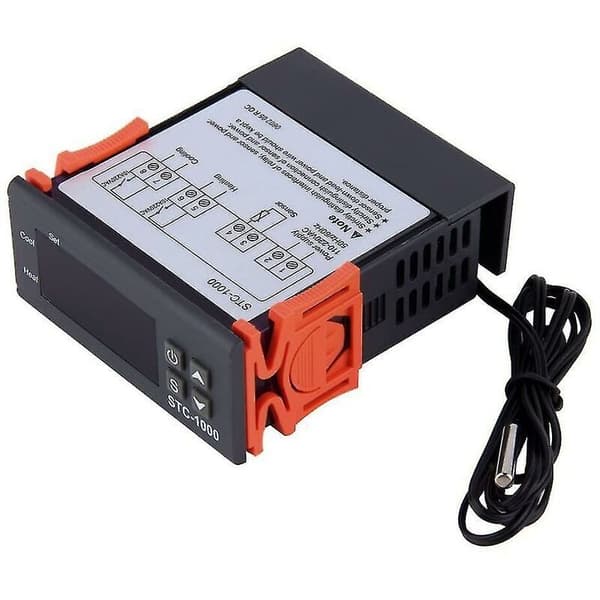 STC-1000 220V Allsidig Termostat Temperaturkontroller Kalibrering Fahrenheit & Celsius Display + Sensorprobe
