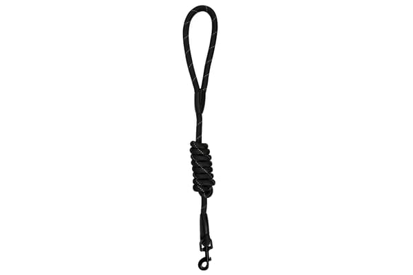 Hundesnor rund 12 mm × 150 cm sort refleks