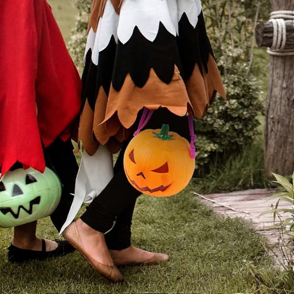 Halloween Gresskarbøtte, Gresskarlykt, Gresskar Godteribøtte, Jack-O-Lantern, Knask-Eller-Knep-Poser