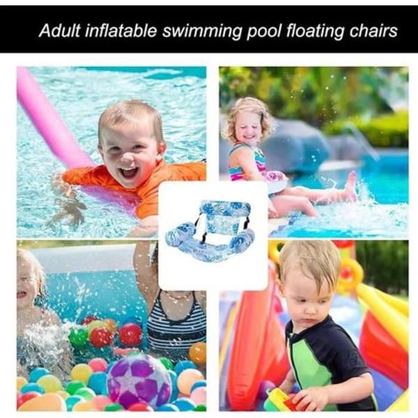 Oppustelig Pool Flydestol - PVC Polyester - Til Voksne - Dimensioner 86x40x61 cm - 1 Styk