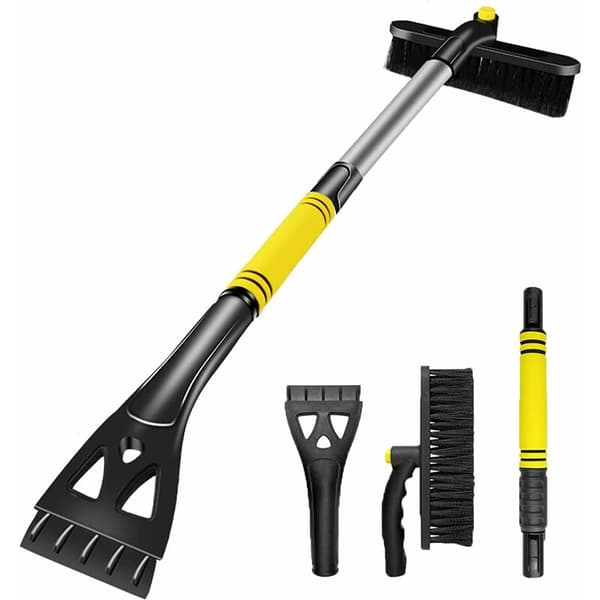 Snow Scraper, Car Scraper for Windshield, Extendable Detachable Car Snow Brush with 360 Degree Rotating Head for Car SUV Truck