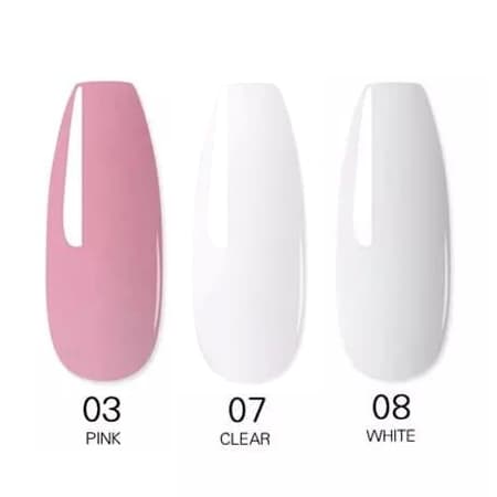 Poly Builder Gel Kit med UV-lampe til Negle / Polygel Nail Art