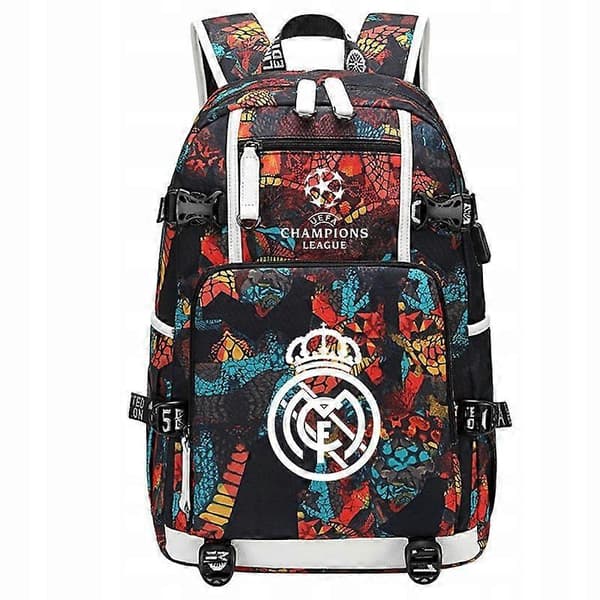 Vedenpitävä Real Madrid Mbappé -reppu lapsille, A4 suuri kapasiteetti