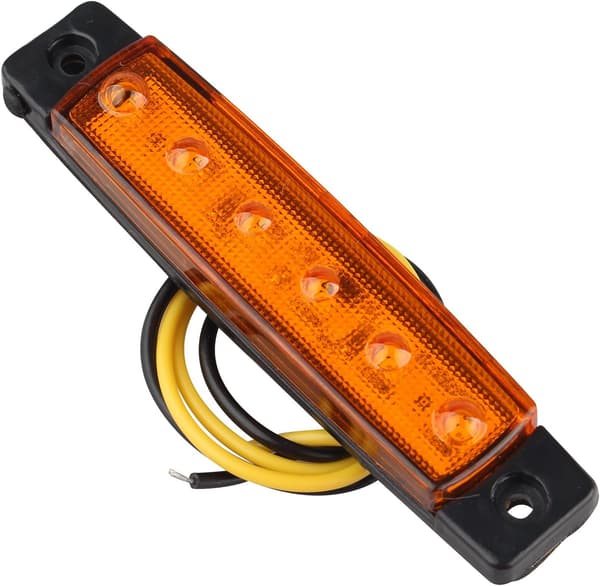 10-pack 12V 6 SMD LED-positionsljus - Fram- och bakpositionsljus för släpvagn, lastbil, husvagn, husbil, buss, båt, traktor, bärnstensorange