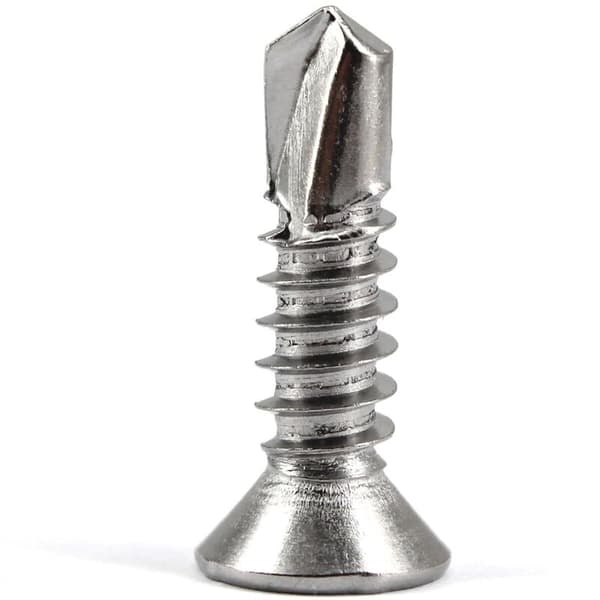 Pakke med 200 selvborende flathode Phillips-skruer M4,2 x 25 mm i 304 rustfritt stål