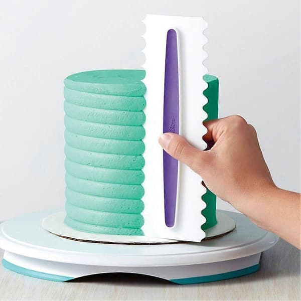 Bakverktyg, kam, spatlar i plastfondant, kakskrapa, bakdekorationsset (3PC52127)