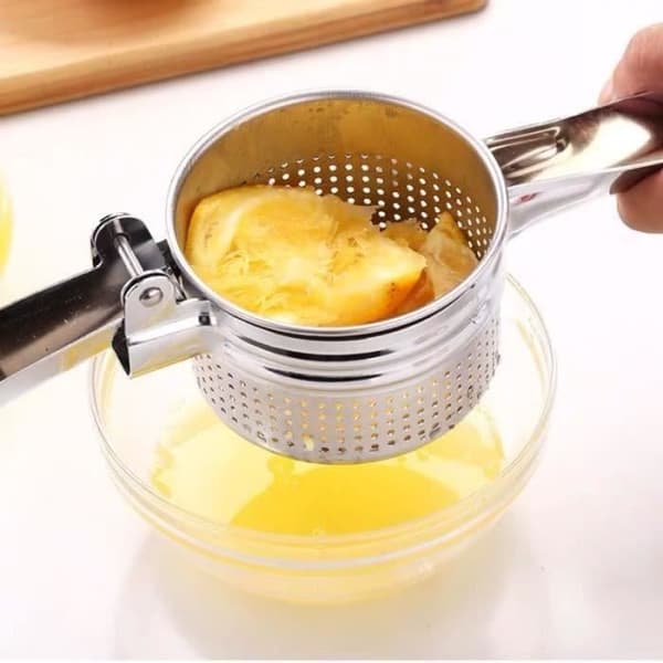 Citruspress i rostfritt stål, potatispuré, manuell citruspress, citruspress för hemmabruk