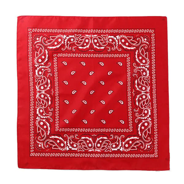 Bandana - Scarf with Paisley Pattern - Light Pink