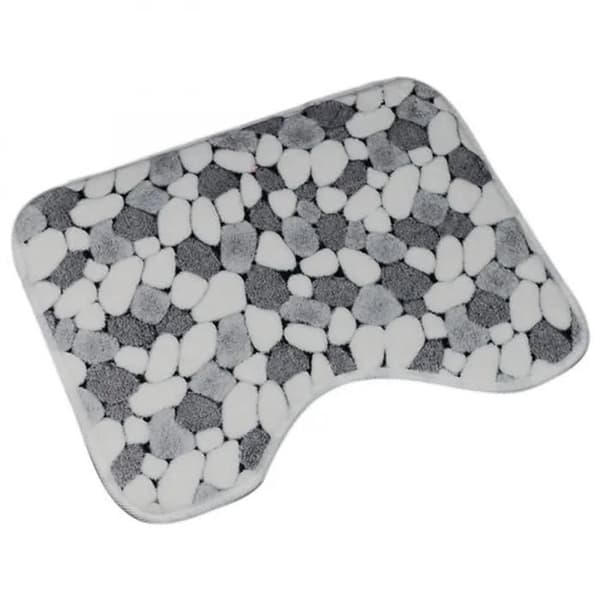 Baderomsmatte - 2 STK - Sklisikker - Absorberende - Grå