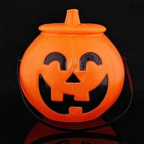 3X Gresskar Godteribøtte, Halloween Gresskarbøtte, Knask eller Knep Gresskarbøtte, Jack Lantern Godteribøtte