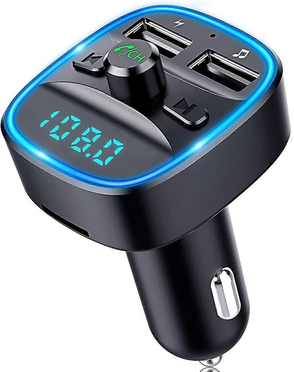 Bluetooth FM-sändare med dubbla USB-portar för billaddare