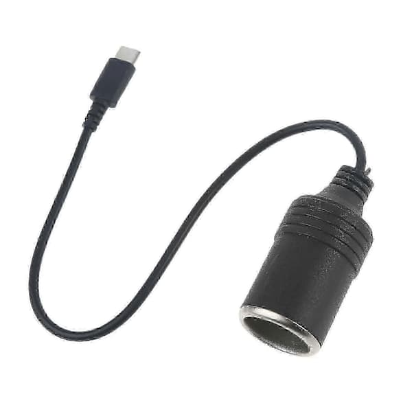 USB C PD til 12V 60W sigarettennerpluggadapter for billader og støvsuger