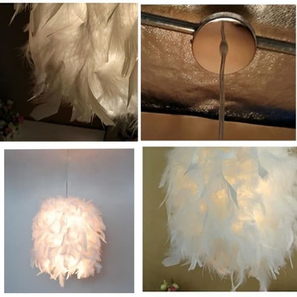 White Feather Pendant Lamp - EXBON - E27 40W - diameter 22cm - for outdoor office