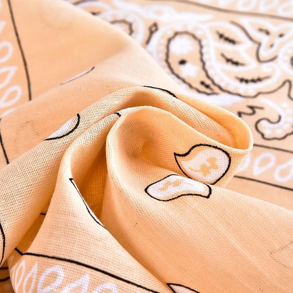Bandana - Scarf with Paisley Pattern - Light Pink